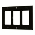 American Imaginations Rectangle Black Electrical Switch Plate Plastic AI-37098